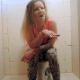 A pretty, Bulgarian girl pisses, cuts an airy fart and takes a shit while sitting on a toilet. Many loud, clear plops are heard right away. She tries to push more out over the course of the video, but without success. 720P HD. Over 6.5 minutes.